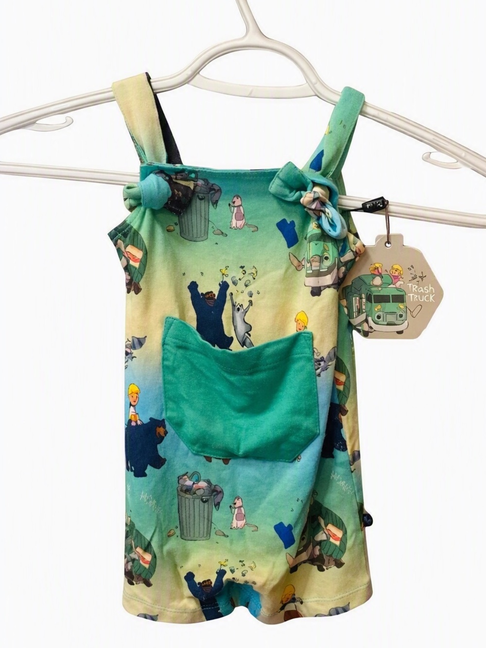 Trash Truck x The Sleepy Sloth Bamboo Romper – 3–6M